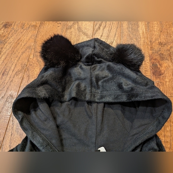 Torrid Fleece Pom Ears Heart Pocket Lounge Onesie black 3x 4x - Picture 10 of 10